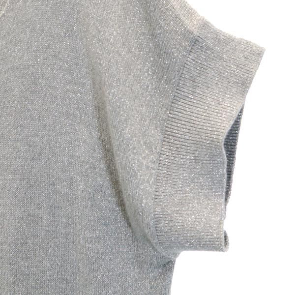 LACOSTE ラコステ 半袖 セーター M グレー系 ニット レディース