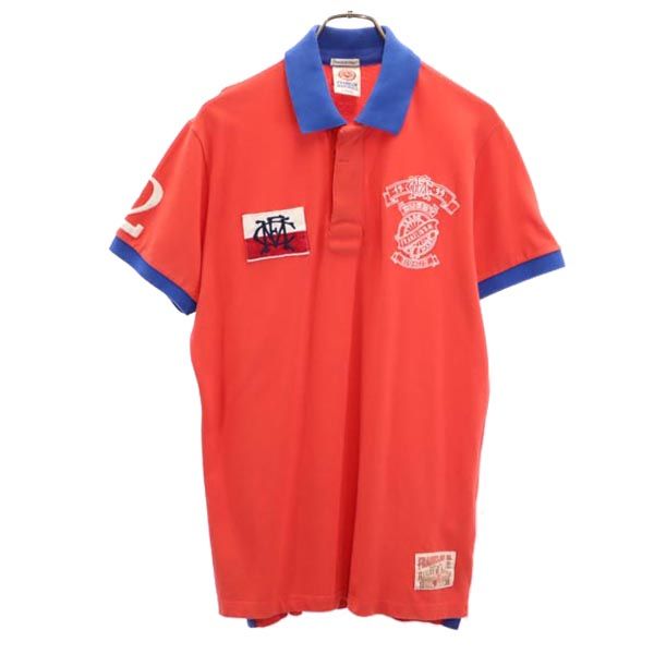 FRANKLIN&MARSHALL フランクリンマーシャル イタリア製 半袖 ポロシャツ L オレンジ系 メンズ