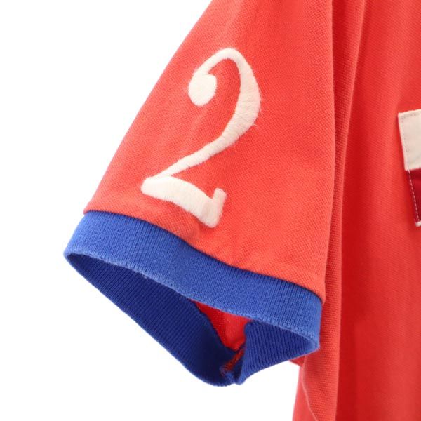 FRANKLIN&MARSHALL フランクリンマーシャル イタリア製 半袖 ポロシャツ L オレンジ系 メンズ