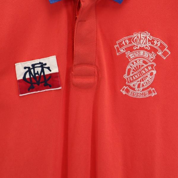 FRANKLIN&MARSHALL フランクリンマーシャル イタリア製 半袖 ポロシャツ L オレンジ系 メンズ