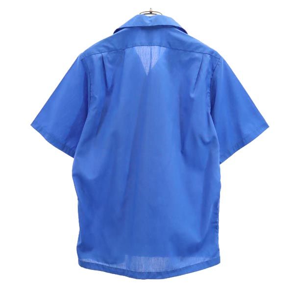 desiree of hawaii 70s 80s ヴィンテージ ハイビスカス柄 半袖 アロハシャツ M ブルー 開襟 メンズ