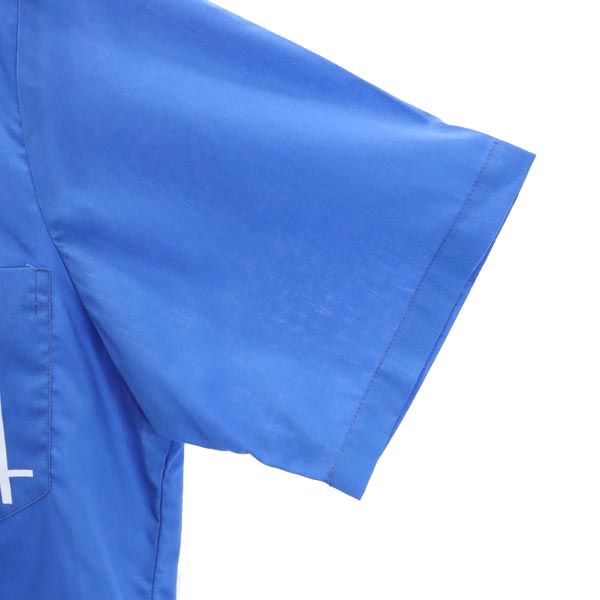 desiree of hawaii 70s 80s ヴィンテージ ハイビスカス柄 半袖 アロハシャツ M ブルー 開襟 メンズ