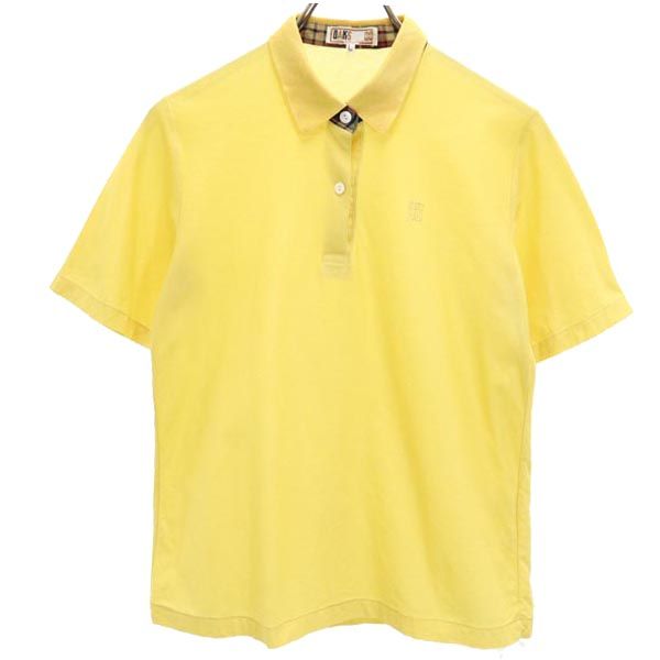 ダックス 半袖 ポロシャツ L イエロー DAKS 鹿の子 メンズ