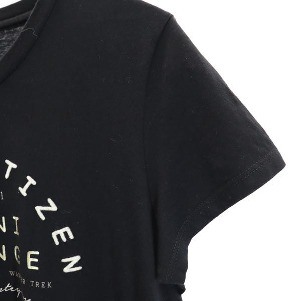 アルマーニエクスチェンジ プリント 半袖 Tシャツ M ブラック系 ARMANI EXCHANGE レディース