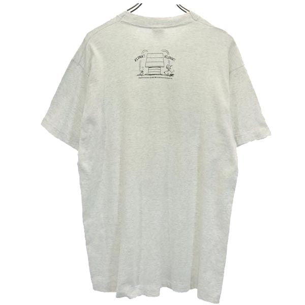 PEANUTS ピーナッツ 90s オールド USA製 SNOOPY 半袖 Tシャツ グレー系 メンズ