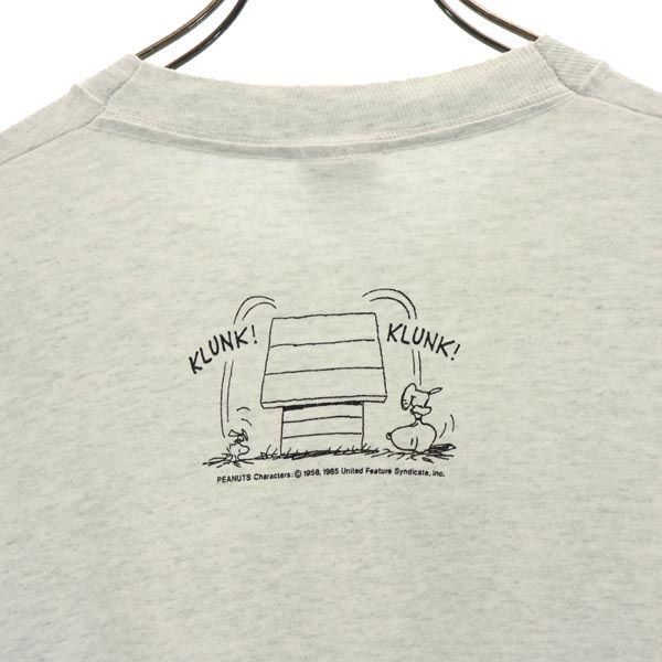 PEANUTS ピーナッツ 90s オールド USA製 SNOOPY 半袖 Tシャツ グレー系 メンズ