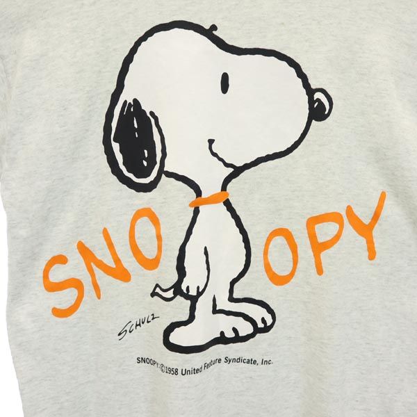 PEANUTS ピーナッツ 90s オールド USA製 SNOOPY 半袖 Tシャツ グレー系 メンズ