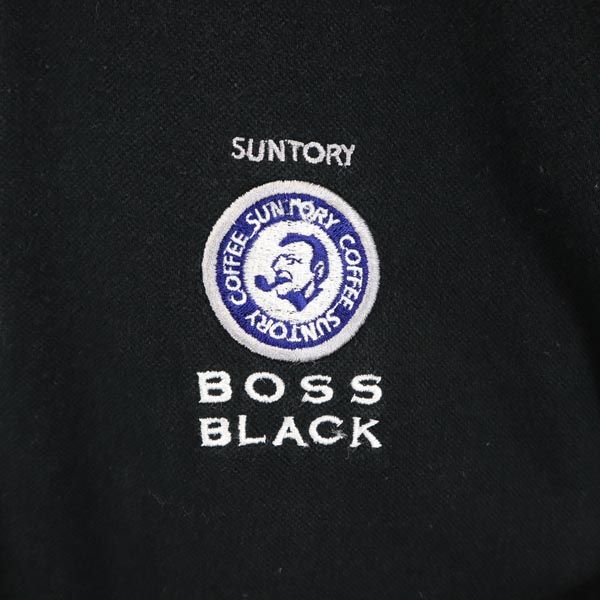 BOSS ボス 半袖 ポロシャツ 黒×白 鹿の子 メンズ