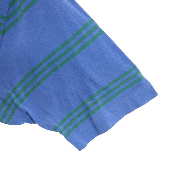 Burberrys バーバリーズ 90s オールド ボーダー柄 半袖 ポロシャツ M 青×緑 メンズ