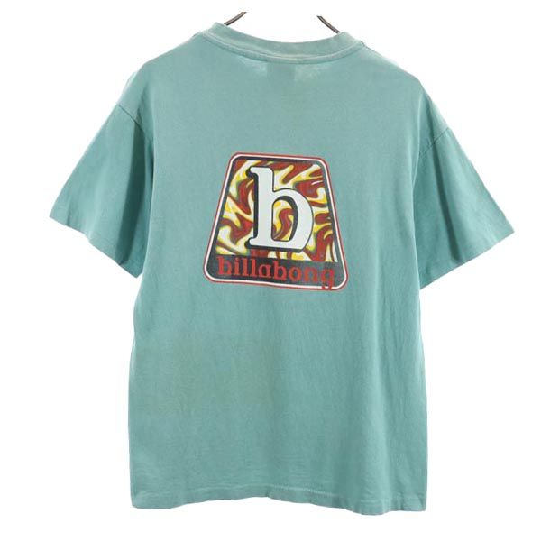 Hanes BILLABONG ヘインズ ビラボン 90s オールド バックプリント 半袖 Tシャツ M グリーン系 メンズ