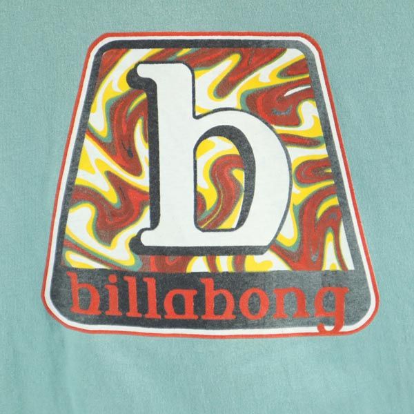 Hanes BILLABONG ヘインズ ビラボン 90s オールド バックプリント 半袖 Tシャツ M グリーン系 メンズ