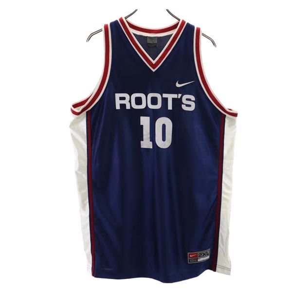 NIKE ナイキ ROOT'S 背番号10 バスケ ウェア XXL 紺 ビッグサイズ タンクトップ メンズ