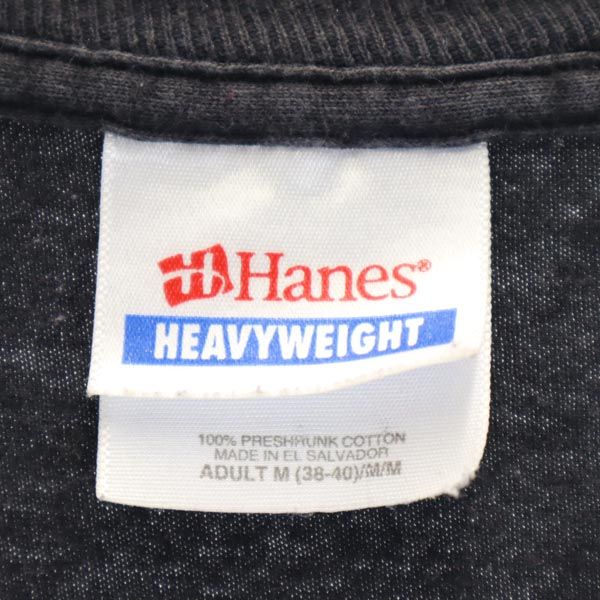 Hanes ヘインズ プリント マイケルジャクソン 半袖 Tシャツ M ブラック系 バンT メンズ