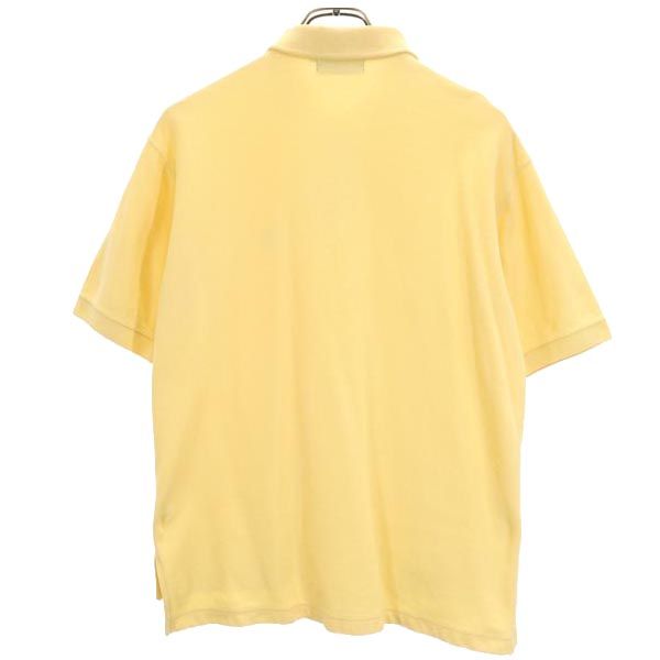 CHAPS チャップス 90s オールド 半袖 ポロシャツ M イエロー 鹿の子 メンズ