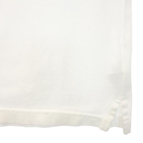 ランバン 日本製 半袖 ポロシャツ 38 白 LANVIN 鹿の子 メンズ