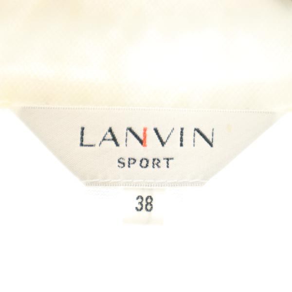 ランバン 日本製 半袖 ポロシャツ 38 白 LANVIN 鹿の子 メンズ