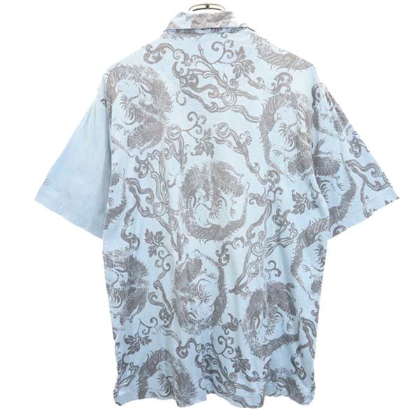 KENZO ケンゾー ゴルフ 日本製 半袖 ハーフジップ ポロシャツ 4 青系 GOLF メンズ