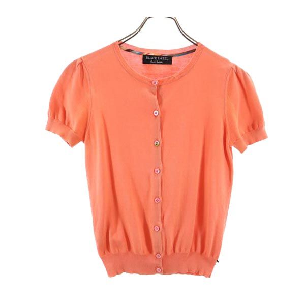 ポールスミス 半袖 カーディガン M オレンジ Paul Smith BLACK LABE レディース