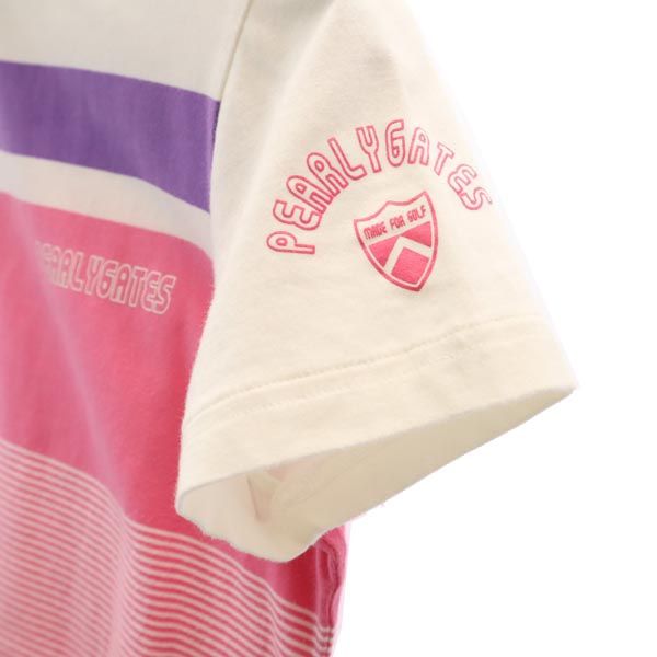 PEARLY GATES パーリーゲイツ ゴルフ 半袖 Tシャツ 1 ピンク系 レディース