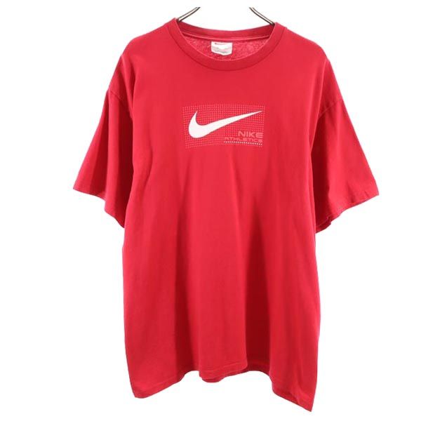 NIKE ナイキ 90s 00s 白タグ オールド 半袖 クルーネック Tシャツ L レッド メンズ