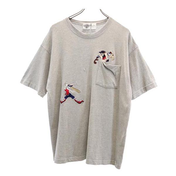 ACME CLOTHING アクメクロージング ルーニーテューンズ 半袖 Tシャツ M グレー系 タスマニアンデビル バッグスバニー キャラクター メンズ