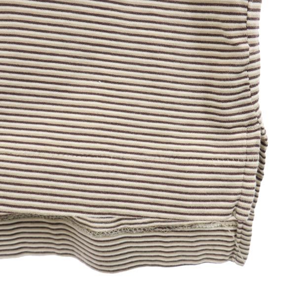 BURBERRY バーバリー 三陽商会 日本製 ボーダー柄 半袖 ポロシャツ M ブラウン系 メンズ