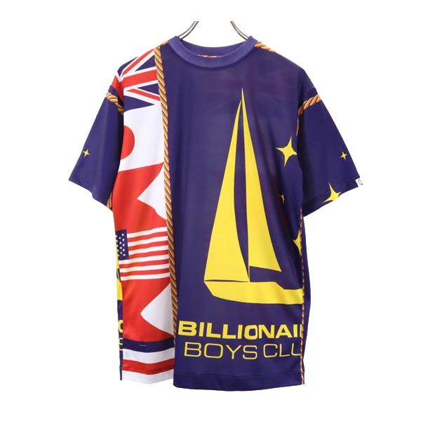 Billionaire Boys Club ビリオネアボーイズクラブ 総柄 半袖 Tシャツ M パープル系 メンズ