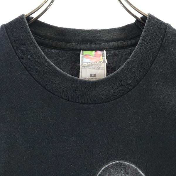 ミッキーアンリミテッド 90s オールド USA製 ミッキーマウスプリント 半袖 Tシャツ M ブラック系 メンズ