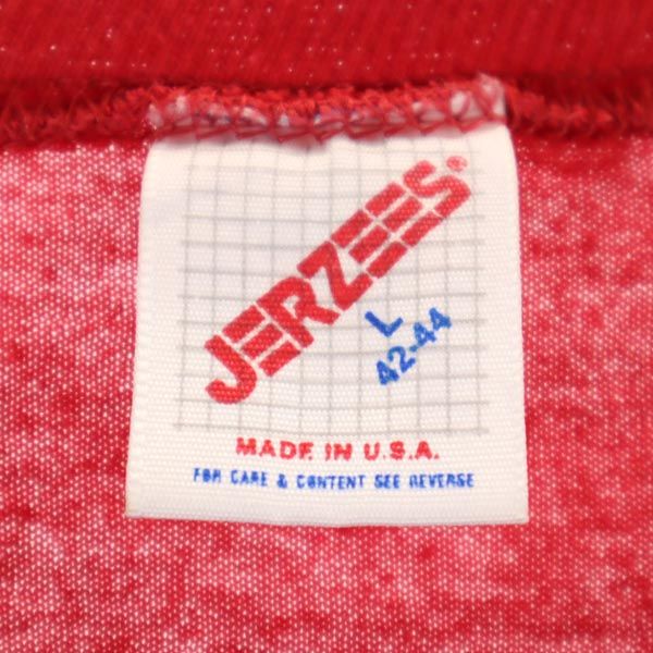JERZEES ジャージーズ 90s オールド USA製 半袖 クルーネック Tシャツ L レッド メンズ