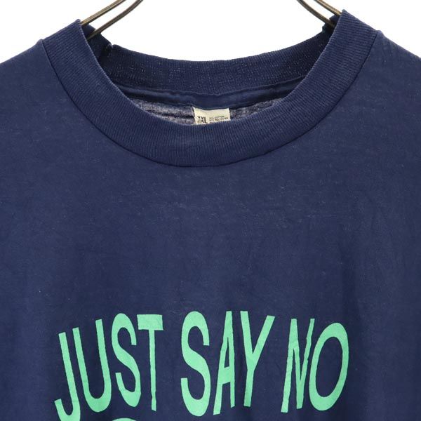 SCREEN STARS スクリーンスターズ 80s ヴィンテージ USA製 半袖 Tシャツ XXL ネイビー ビッグサイズ メンズ