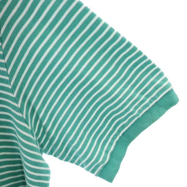 CHAPS チャップス ボーダー 半袖 ポロシャツ XLT/TGL グリーン系 鹿の子 メンズ