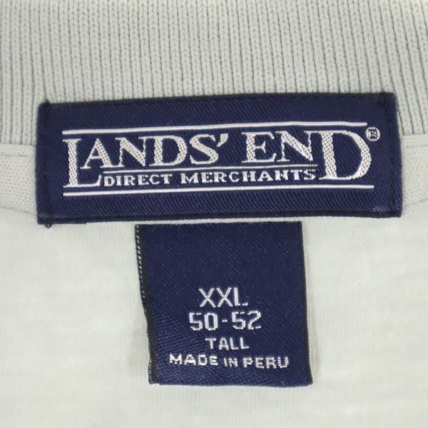 ランズエンド 半袖 ポロシャツ XXL グレー LANDS' END ビッグサイズ メンズ