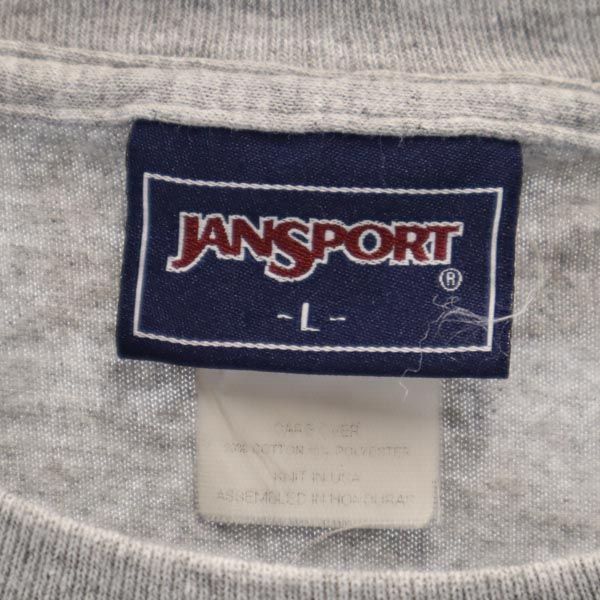 JANSPORTS ジャンスポーツ 90s オールド USA製 半袖 Tシャツ L グレー メンズ
