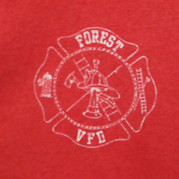 FRUIT OF THE LOOM フルーツオブザルーム 90s オールド USA製 バックプリント 半袖 Tシャツ L 赤 メンズ