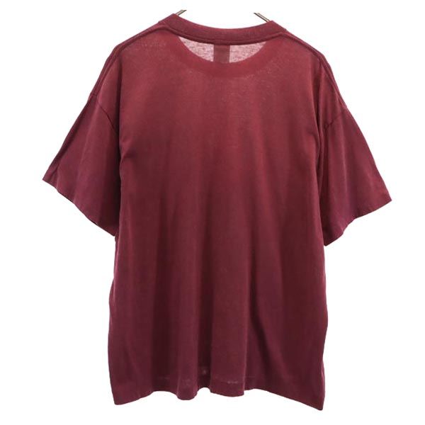 トレンチ 80s 90s ヴィンテージ USA製 半袖 Tシャツ XL ボルドー TRENCH メンズ