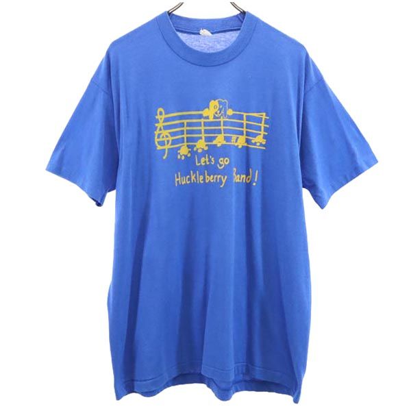 SCREEN STARS スクリーンスターズ 80s 90s ヴィンテージ USA製 半袖 Tシャツ XXL ブルー系 メンズ