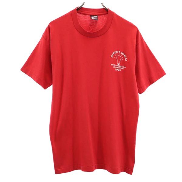 FRUIT OF THE LOOM フルーツオブザルーム 90s オールド USA製 半袖 Tシャツ L レッド系 メンズ