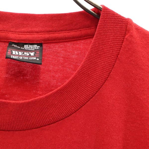 FRUIT OF THE LOOM フルーツオブザルーム 90s オールド USA製 半袖 Tシャツ L レッド系 メンズ