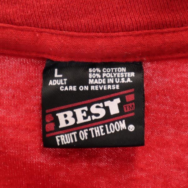 FRUIT OF THE LOOM フルーツオブザルーム 90s オールド USA製 半袖 Tシャツ L レッド系 メンズ