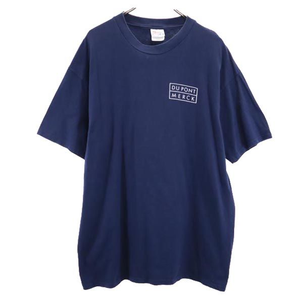 Hanes ヘインズ 90s オールド USA製 半袖 Tシャツ XL ネイビー系 メンズ