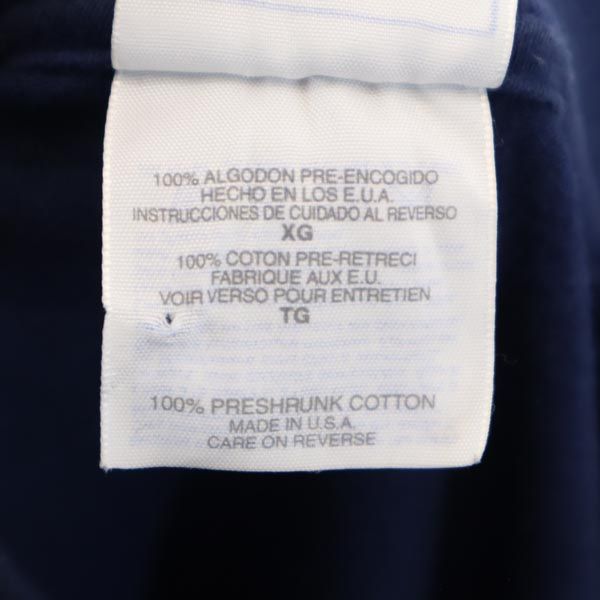 Hanes ヘインズ 90s オールド USA製 半袖 Tシャツ XL ネイビー系 メンズ
