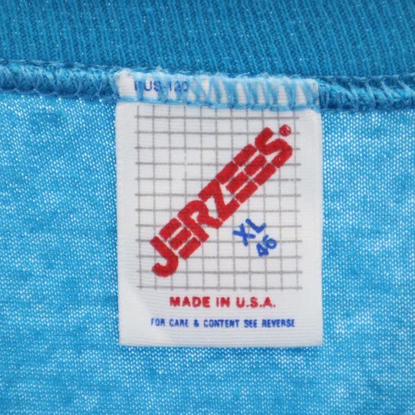 JERZEES ジャージーズ 90s オールド USA製 半袖 Tシャツ XL ブルー系 メンズ