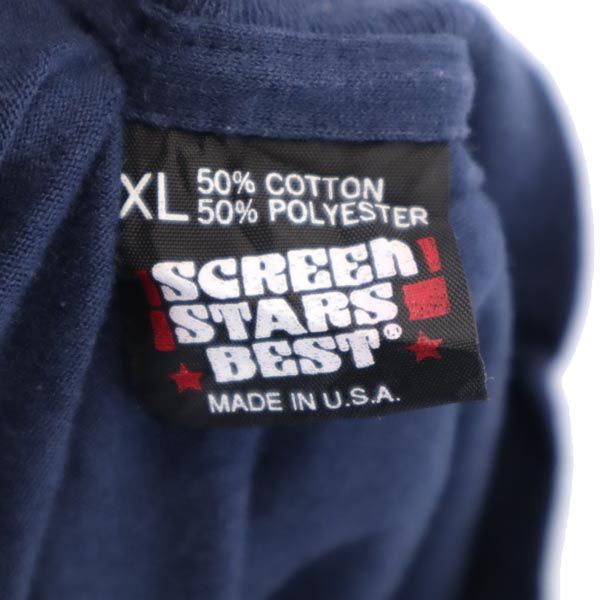SCREEN STARS スクリーンスターズ 90s オールド USA製 半袖 Tシャツ XL ネイビー系 メンズ