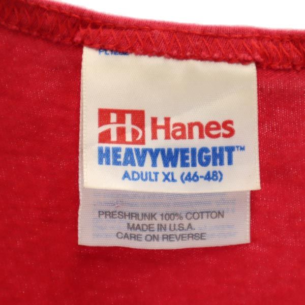 Hanes ヘインズ 90s USA製 オールド ノースリーブ タンクトップ XL レッド系 メンズ