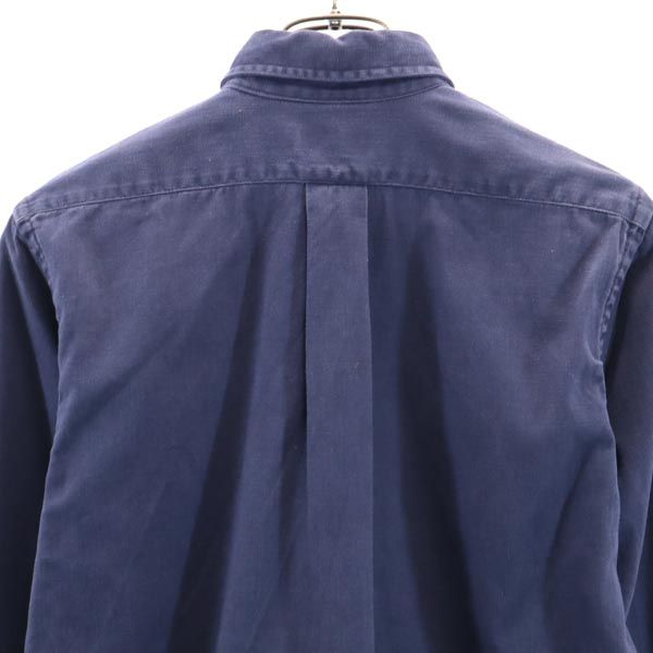 POLO RALPH LAUREN ポロラルフローレン 80s 緑タグ ボーイズ規格 ヴィンテージ 長袖 ボタンダウンシャツ L ネイビー メンズ