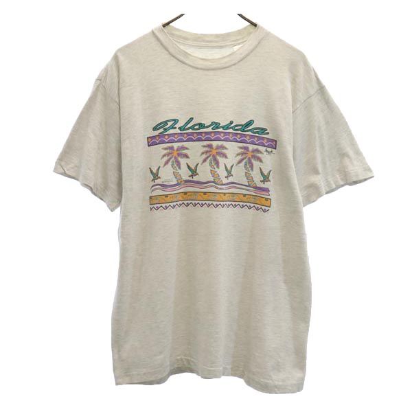 OLD オールド 90s 半袖 クルーネック Tシャツ L グレー系 メンズ