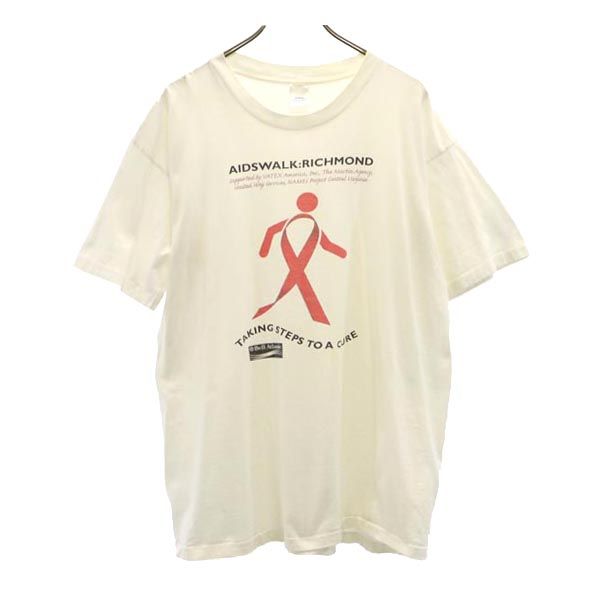 LOGOTEL ロゴテル 90s オールド USA製 半袖 Tシャツ XL 白系 メンズ