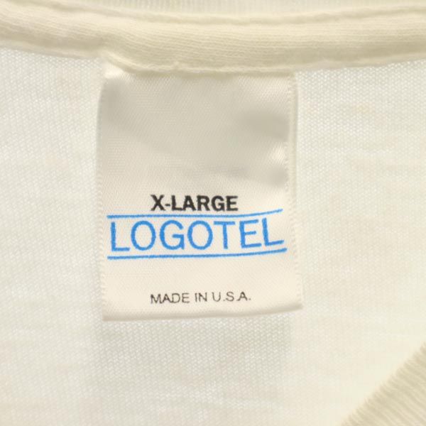LOGOTEL ロゴテル 90s オールド USA製 半袖 Tシャツ XL 白系 メンズ