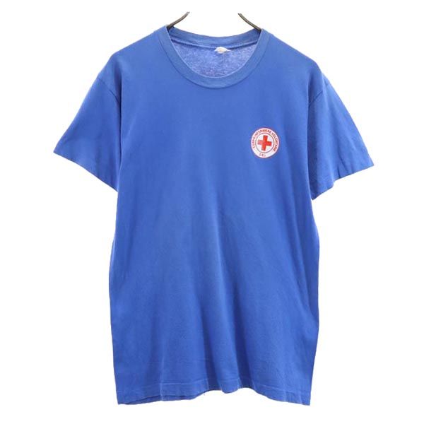 CORPO INFERMIERE VOLONTARIE 80s 90s ヴィンテージ オールド 半袖 Tシャツ ブルー系 メンズ