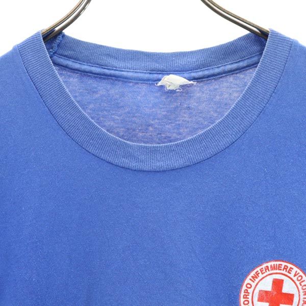 CORPO INFERMIERE VOLONTARIE 80s 90s ヴィンテージ オールド 半袖 Tシャツ ブルー系 メンズ